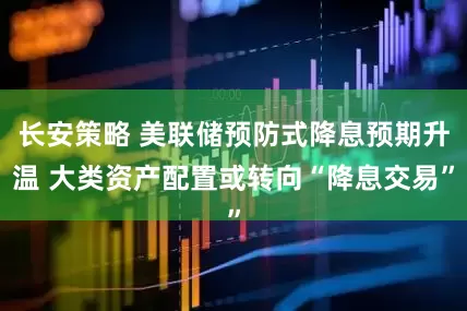 长安策略 美联储预防式降息预期升温 大类资产配置或转向“降息交易”